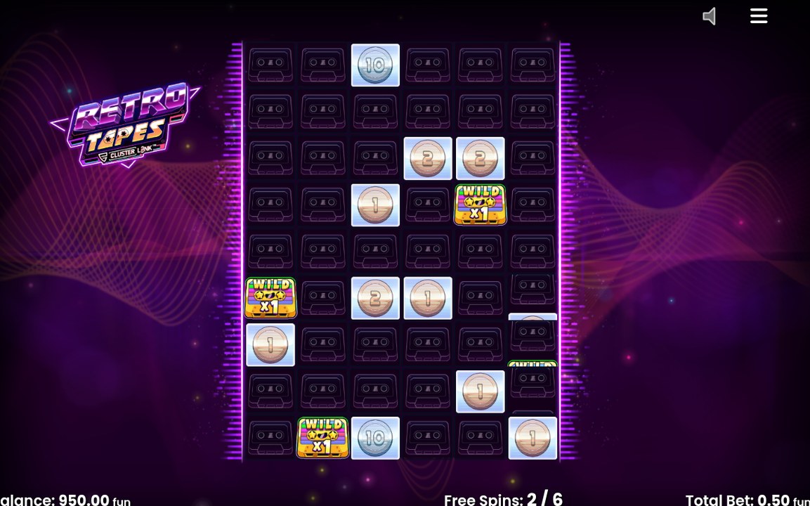 Free Spins-läge med Wild Tape-symboler i rutnätet
